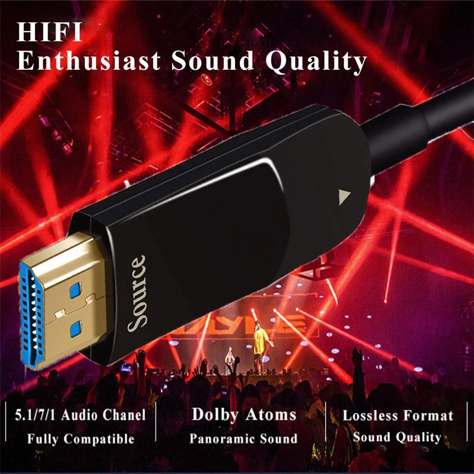 2022 Navceker 8K HDMI 2 1 оптоволоконный кабель 4K @ 60 Гц HDMI-кабель 48 Гбит/с 5 м 10 UHD для монитора