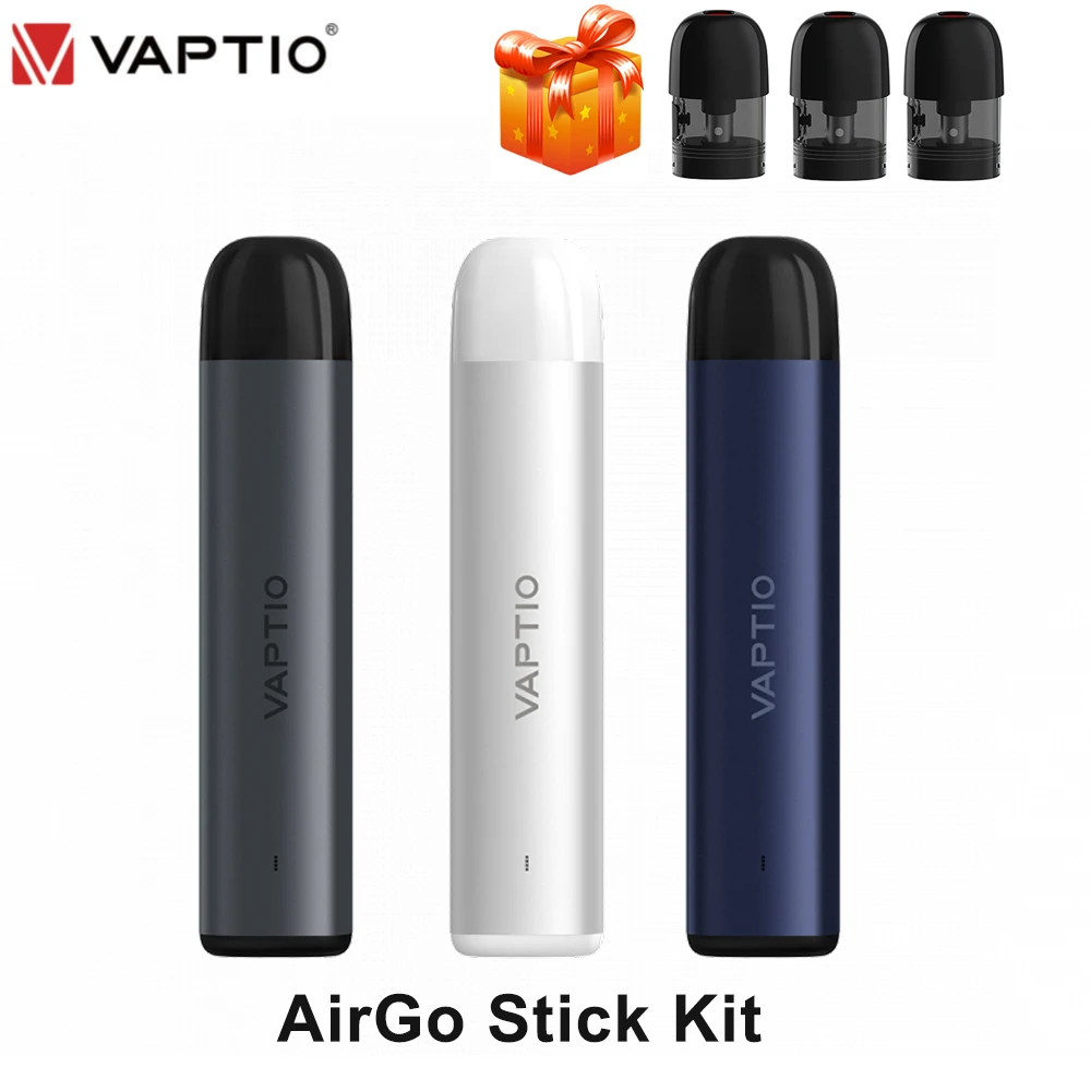 Новейшая электронная сигарета Pod Kit vape Vaptio Airgo Stick 350mAh батарея 1 5 ML картридж pod 11W Vape