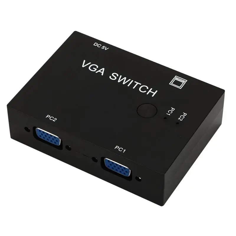 2 порта VGA видео переключатель коробка селектор адаптер ручной Обмен в 1 выход для