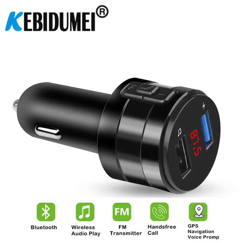 

FM Transmitter Bluetooth 4.2 Car MP3 Player 3.1A Dual USB Ports Car Charger Handsfree Modulator Kit Cigarette Lighter Adapter