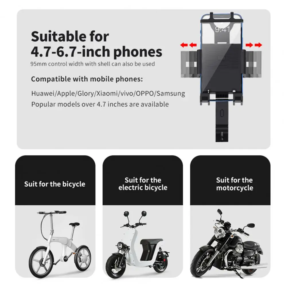 

Navigation Bracket Adjustable Anti-fall ABS Shockproof Car Mobile Phone Holder for Motorcycle