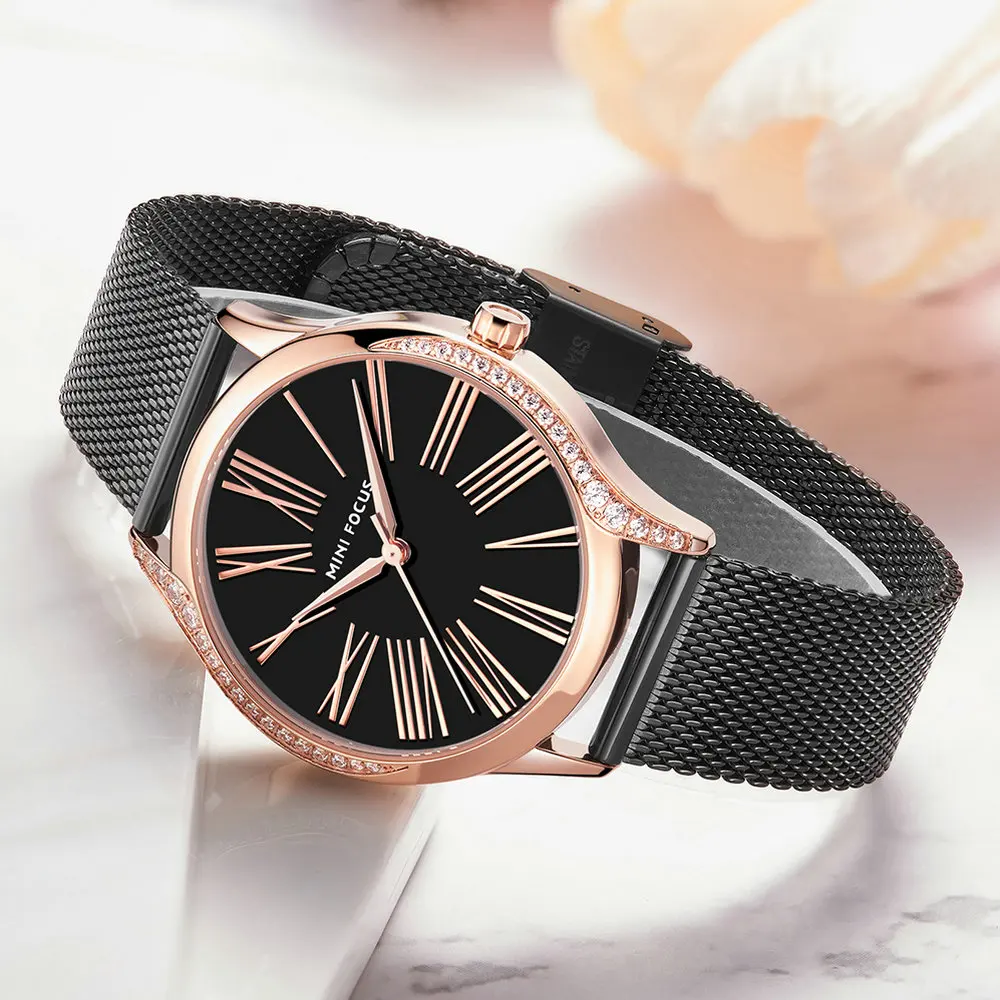 MINIFOCUS модные часы со льдом женские водонепроницаемые кварцевые с бриллиантами