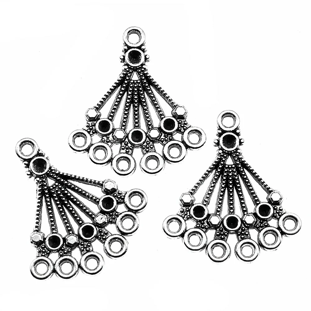 

10pcs 27x24mm Porous Earring Connector For Jewelry Making Earring Connector Charms Earring Connector