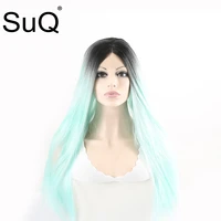 suq t lace wig straight hair synthetic t part lace natural wig for women cosplay glueless long heat resistant daily wigs