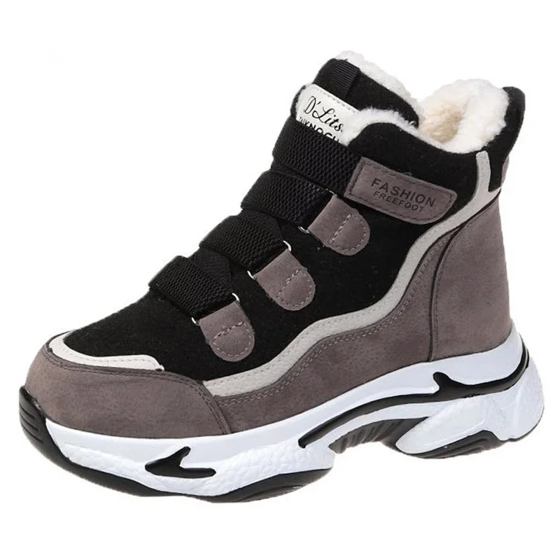 

Aphixta 2021 Warm Winter Waterproof Snow Boots Women Hook & Loop Suede Plush Shoes Woman Sneakers For Women Botas Mujer