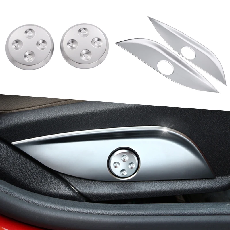 Автомобильный Стайлинг ABS Хромированная кнопка регулировки сиденья Крышка