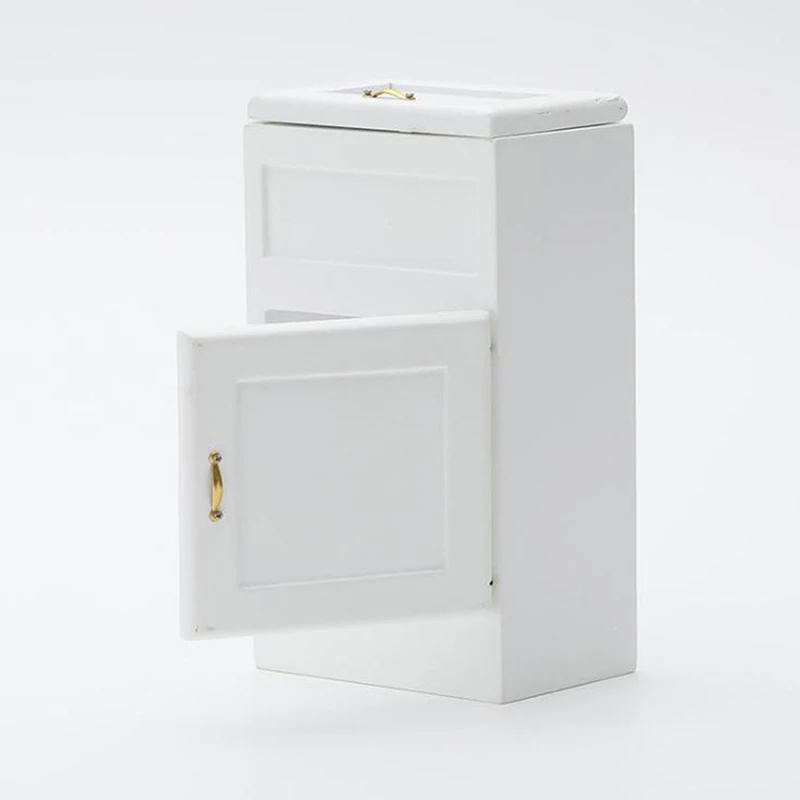 

1/12 Dollhouse Miniature Kitchen White Fridge Refrigerator For Dolls Bedroom Living Room Accs Kids Toys