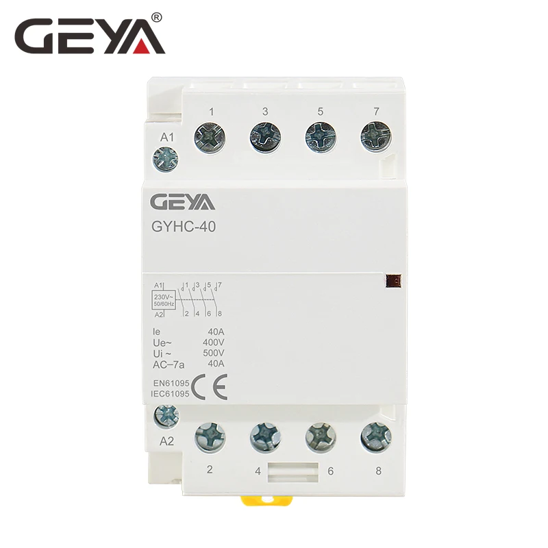 Free Shipping GEYA 4P 40A 4NO or 2NC2NO 220V/230V 50/60HZ Din Rail Household AC Modular Contactor | Обустройство дома