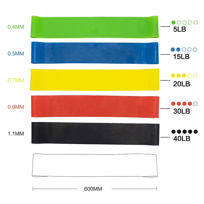 Резистивные ленты набор для физических упражнений тренировок йоги фитнеса