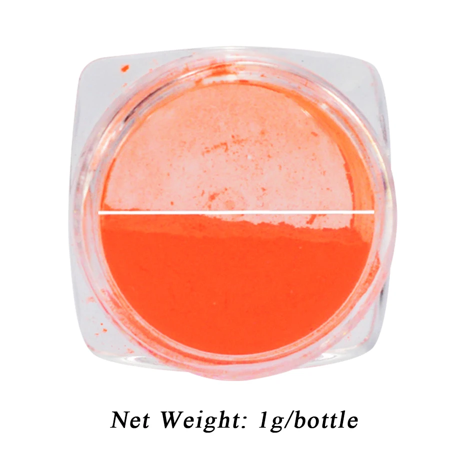 

Fluorescence Gradient Nail Art Glitter Neon Color Pigment Powder Shinny Dust Luminous Chrome Ultrafine Sequin Manicure NLYE01-13