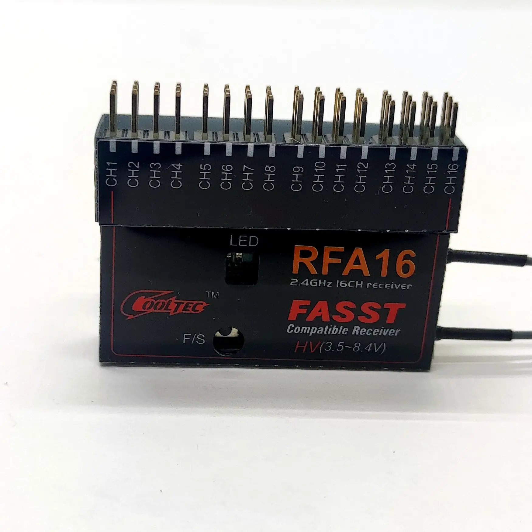 

cooltech RFA16 16ch Futaba fasst compatible receiver for 10CG 12FG 14MZ 14SG 16SZ 18MZWC
