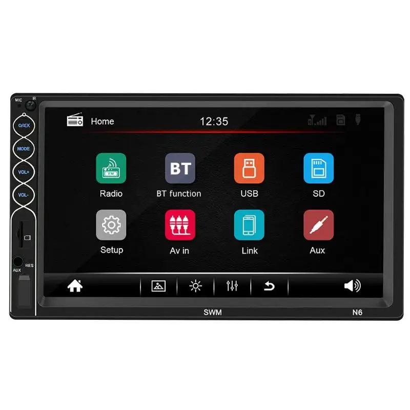 Автомагнитола SWM 2 DIN Bluetooth USB AUX 7 дюймов сенсорный экран|Автомагнитолы| |