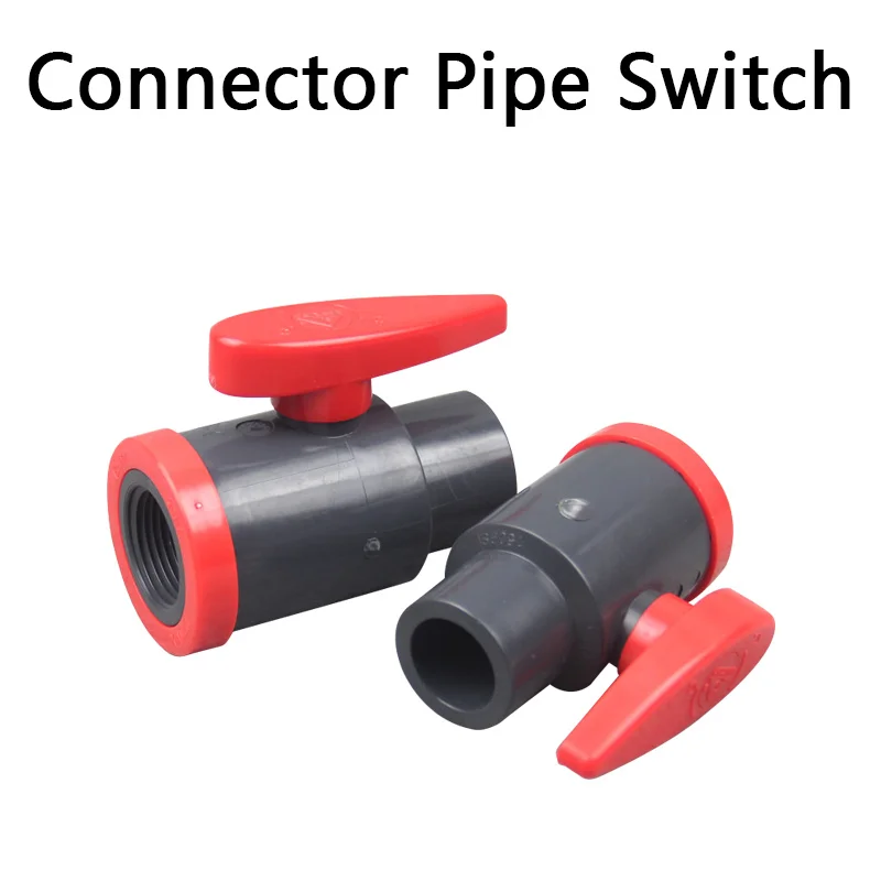 

Connector Pipe Switch Inner Diameter 20/25/32mm PVC Ball Valve Slip Plumbing U-PVC Ball Valve Plastic Repair 1 Pcs