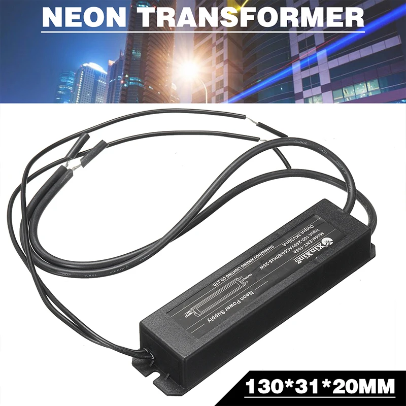

1pc Glass Neon Light Sign Electronic Transformer Power Supply Rectifier HB-C02TE 3KV 30mA 5-25W 130*31*20mm Mayitr