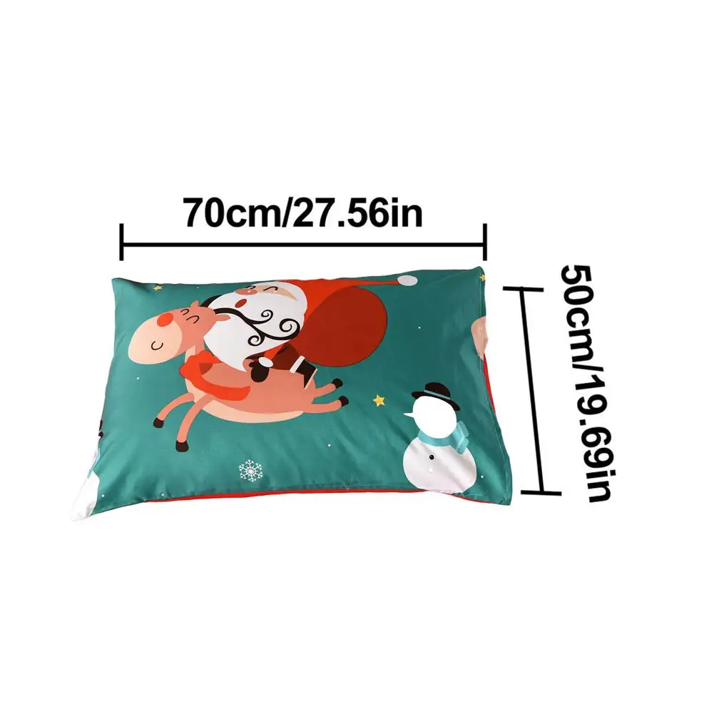 

Christmas Bed Duvet Cover Santa Claus Pattern Polyester Pillow Cover Duvet Cover Set New Year Christmas Decorations For Home