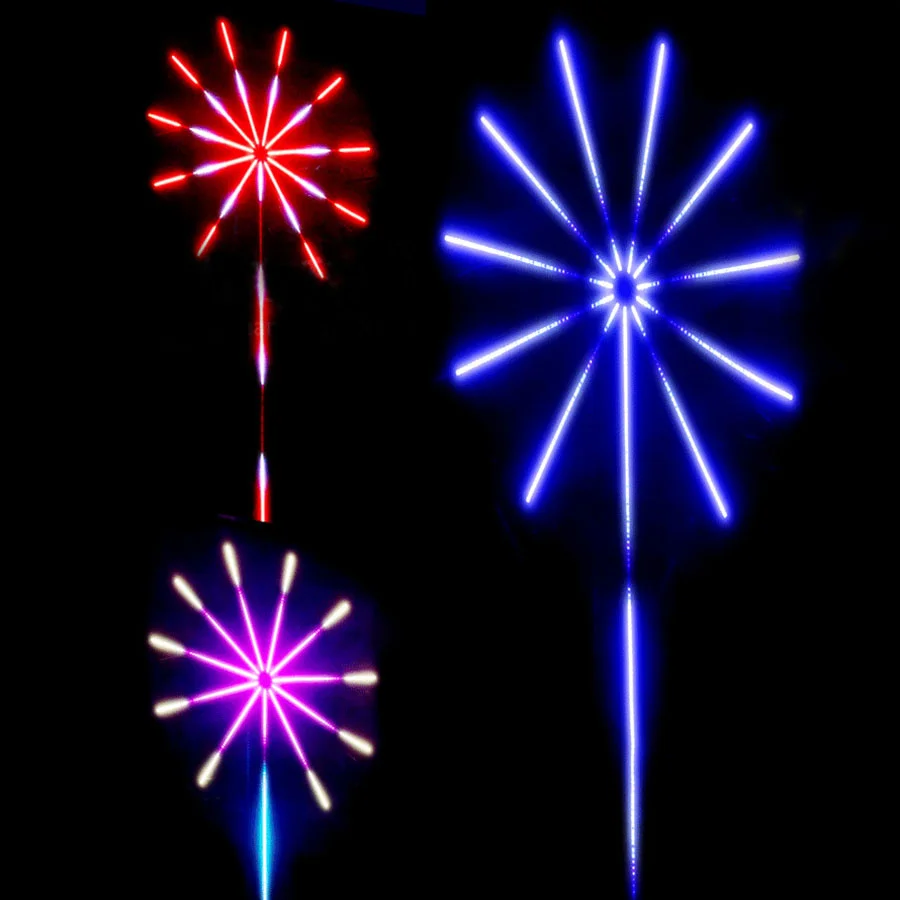 

Firework Led Strip Lights With Remote RGB Music Sync Flexible Tape Rope Kit Lamp For Bar Stairs Party Bedroom Holiday RGB Neon
