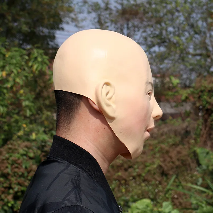Bald Beauty Mask Halloween DIY Fancy Dress Costume Masquerade Party Prop Full Face Man Women Latex | Тематическая одежда и