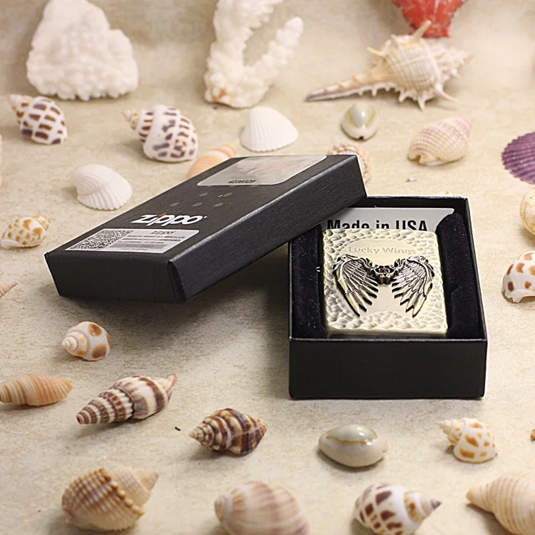 Оригинальная зажигалка Zippo медная ветрозащитная Золотая 3D Зажигалка для сигарет