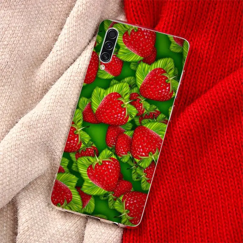 

blueberry Strawberry Cherry fruirt pattern Phone Case For Samsung Galaxy S5 S7 S8 S9 S10 S10e S20 edge plus lite
