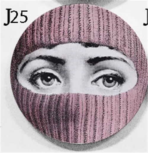 25 " 7" " Мода Fornasetti Тарелка декоративная подвесная тарелка домашнее украшение Настенная посуда керамический Декор Европейское настенное блюдо - Цвет: 25