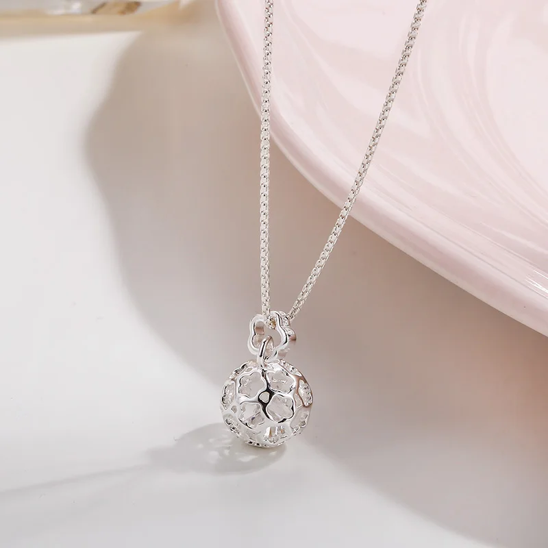 Женский ювелирный комплект из колье и серёг серебра 925 пробы | Украшения