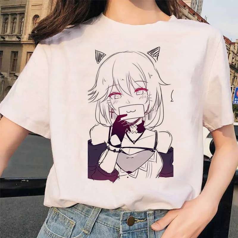 Японский аниме Ahegao футболка Женская Harajuku Boku No Hero Academy футболка Senpai смешная футболка Himiko Toga футболки женские
