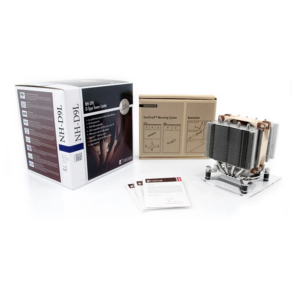 Noctua NH-D9L 4 heatpipe двойная башня радиатор компьютера CPU кулер NF-A9 PWM вентилятор Cooing для