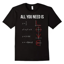Мужская футболка с принтом логотипа All You Need Is Love Math модная