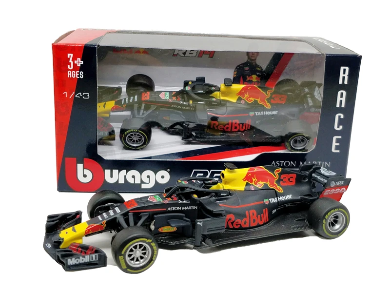 BBurago F1 масштаб 1:43 RedBull AMG W05 W07 W10 SF71H SF70H SF16 RB13 RB14 RB15 2019 SF90 литые гоночные модели
