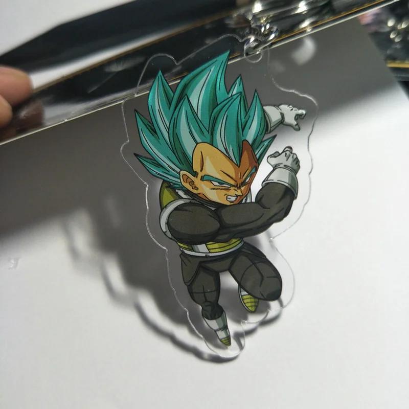 Аниме Dragon Ball Сон Гоку акриловый брелок Вегета Torankusu Супер Saiyan Broli смешной кулон брелки llaveros Ювелирные изделия Подарки
