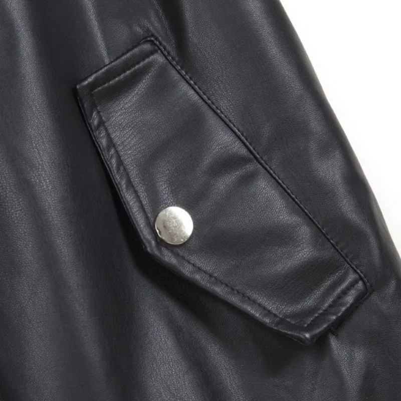 

Women PU Leather Waistcoat Fashion Biker Sleeveless Jacket Female Streetwear O-Neck Zipper Black Party Office Short Vest S-XL