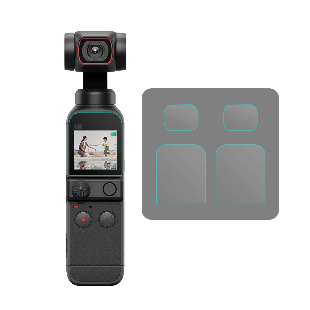 

Комплект защитной пленки для объектива камеры DJI Pocket 2, защита экрана из закаленного стекла, защита от царапин для Osmo Pocket 2