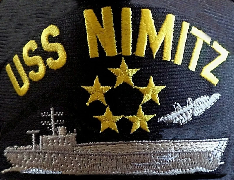 Печатные USS NIMITZ U.S NAVY корабль шляпа США военный официальная бейсбольная