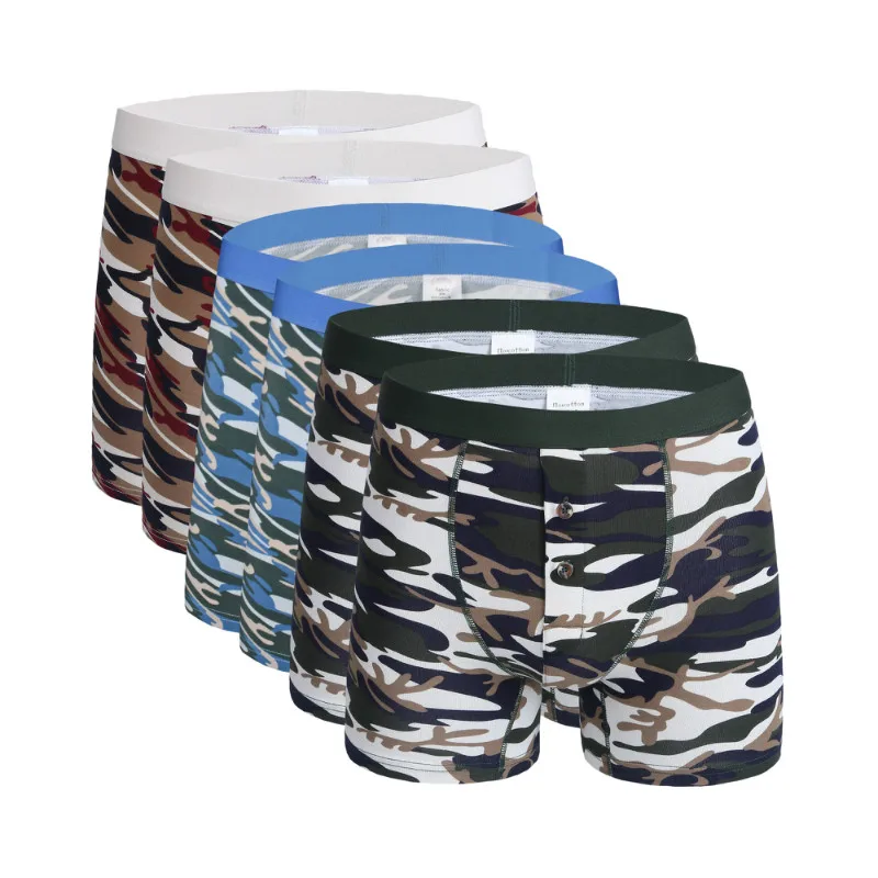 6 Pcs 1145 Mix A32 6 шт./лот, горячее предложение, новая мода, сексуальные Брендовые мужские длинные шорты-боксеры для мужчин, нижнее белье, Mr Underpant, Мужские дышащие боксеры размера плюс, 6XL - Цвет: 6 Pcs 1145 Mix A32