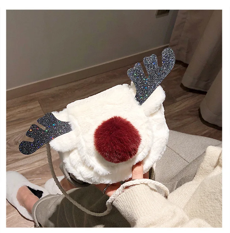 Новинка 2019 Сумка с рождественским оленем Женская Подарочная сумка через плечо