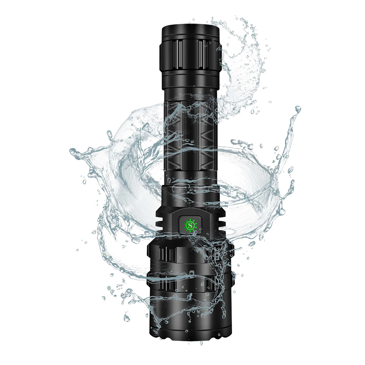 Flagship Black XHP50.2 Мощный светодиодный тактический фонарь с зарядкой через usb, долговечный водонепроницаемый аккумулятор 18650/26650 - Испускаемый цвет: Flagship Black