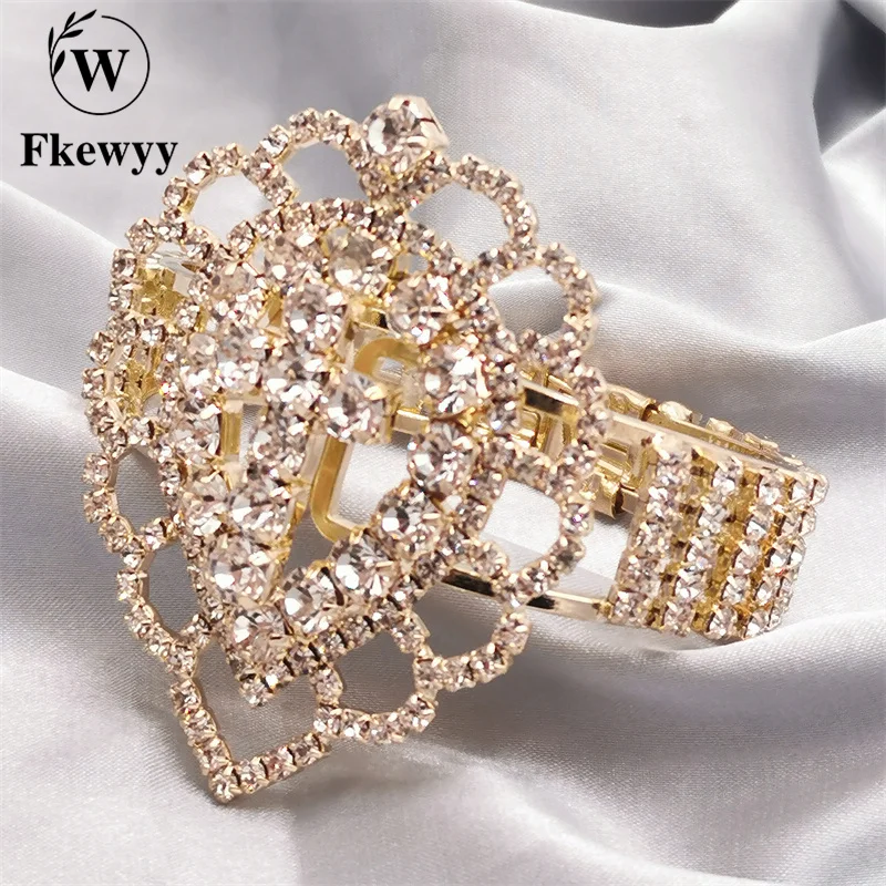 

Fkewyy Luxury Bracelets For Women Gothic Accessories Designer Rhineston Jewelry Retro Adjustable Bracelet Luxury Jewelry Boho