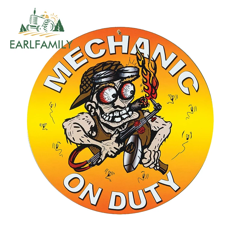 

EARLFAMILY 13 см x 13 см для сумасшедшего сварочного аппарата, устойчивый к царапинам холодильник, аниме автомобильные наклейки на лобовое стекло