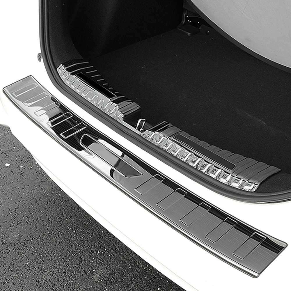

CarMango for Honda Fit 2020 2021 Car Accessories Rear Trunk Door Tailgate Pad Fender Bumper Plate Trim Cover Frame Sticker