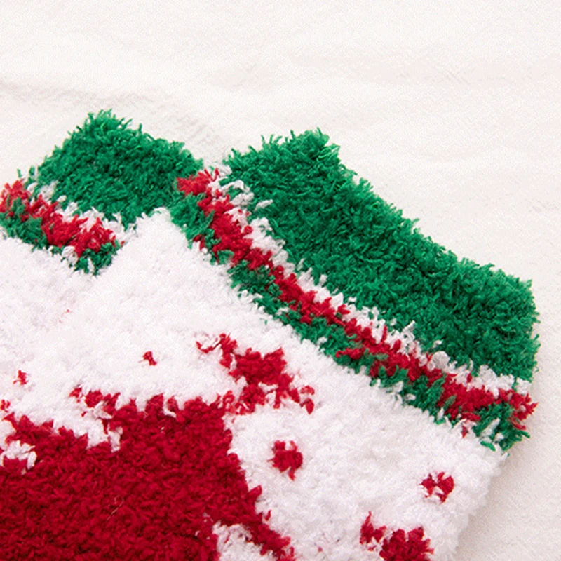 

Autumn Winter New Cartoon Christmas Gift Red Socks Cotton Meias Warm Cute Patterns Socks Women Stretch
