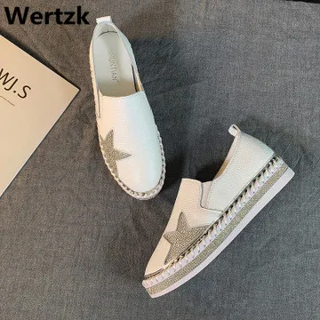 Wertzk 2020 европейские эспадрильи известного бренда лоскутные женские туфли из