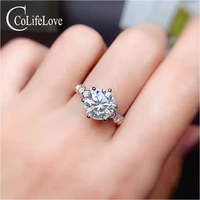 colife jewelry real moissanite engagement ring for woman 0 5ct to 3ct vvs1 moissanite silver ring 925 silver moissanite jewelry