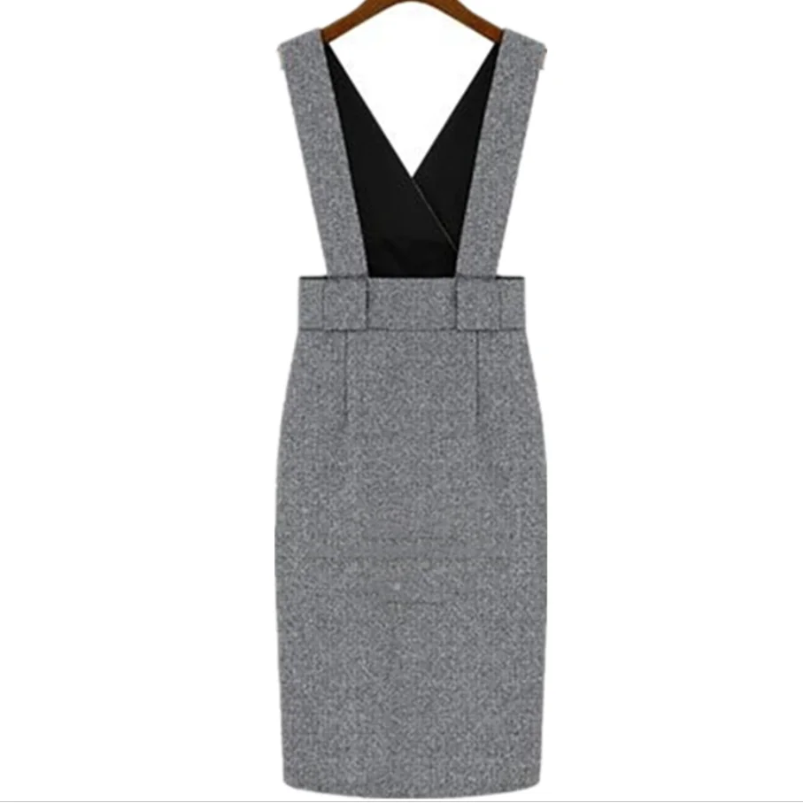 Новинка Женское шерстяное цельное платье облегающее на тонких бретелях зимнее