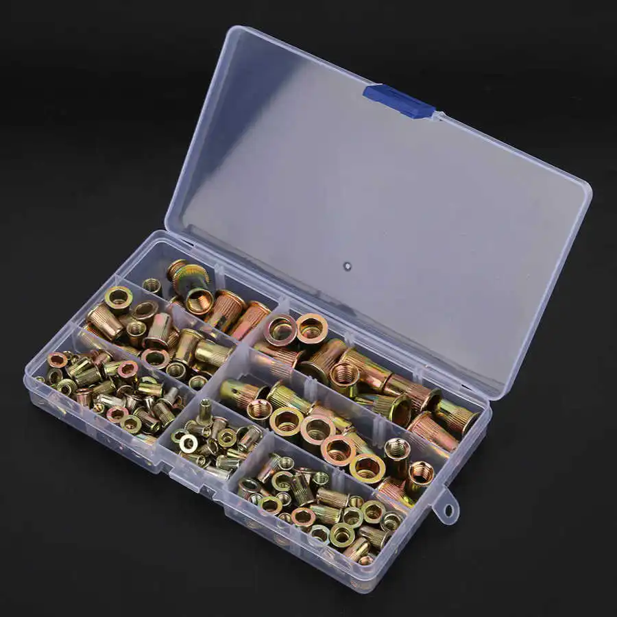 Винтовая гайка 165 шт./кор. Портативный цинковый сплав заклепочная Вставка Гайка