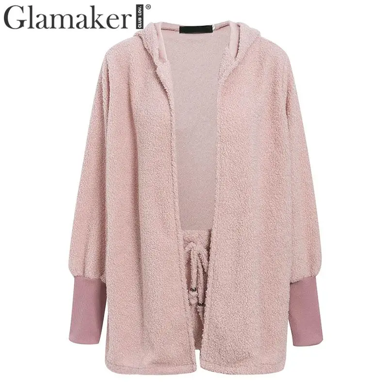Glamaker, вязаный комплект из 2 предметов, короткий комбинезон и комбинезон, женский, осенний, мягкий, теплый, сексуальный, зимний, женский, плюс размер, Клубные Комбинезоны - Цвет: Фиолетовый