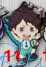 11 Горячий Аниме Haikyuu резиновый брелок для ключей ремешки редкий косплей подарок - Цвет: 11