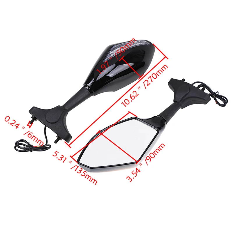 Зеркала posbay для мотоциклов боковые зеркала заднего вида Honda Yamaha Kawasaki