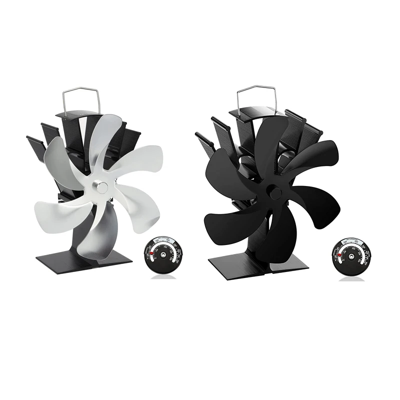 

Stove Fan, 6 Blades 50℃ Start Quiet Operation Wood Stove Fan, Thermally Powered Fireplace Fan, Stove Fan,Fireplace Fan