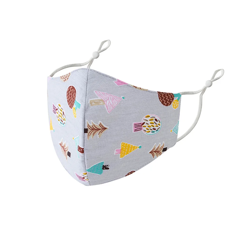 Рождественская моющаяся многоразовая детская мультяшная Регулируемая защитная