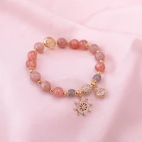 strawberry crystal moonstone bracelet womens new hair crystal string pirate ship crystal jewelry manufacturers wholesale